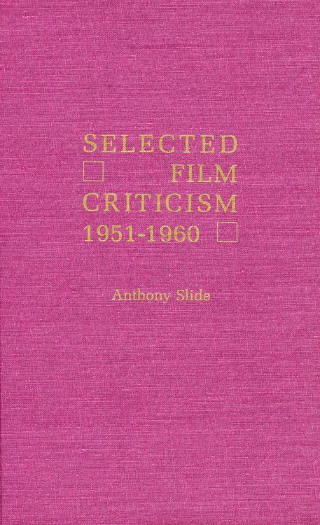 Produktbild: Selected Film Criticism
