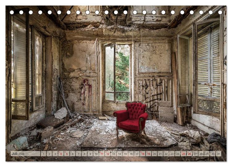 Produktbild: Lost Places - vergessene Sch&auml;tze (Tischkalender 2026 DIN A5 quer), CALVENDO Monatskalender