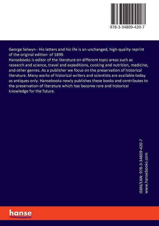 Produktbild: George Selwyn