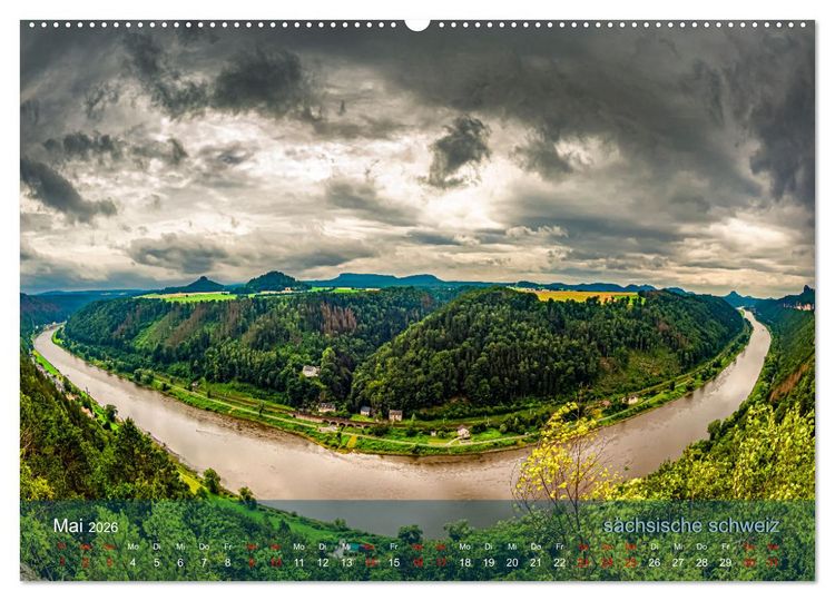 Produktbild: der elbestrom landschaft (Wandkalender 2026 DIN A2 quer), CALVENDO Monatskalender