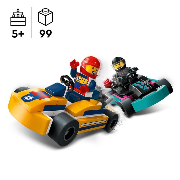 Produktbild: LEGO City 60400 Go-Karts mit Rennfahrern, Set mit Spielzeug-Autos
