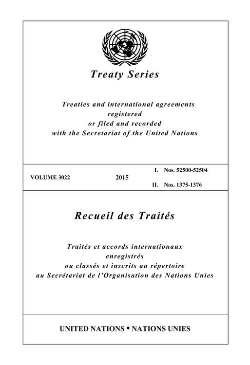 Produktbild: Treaty Series 3022/Recueil des Traites 3022