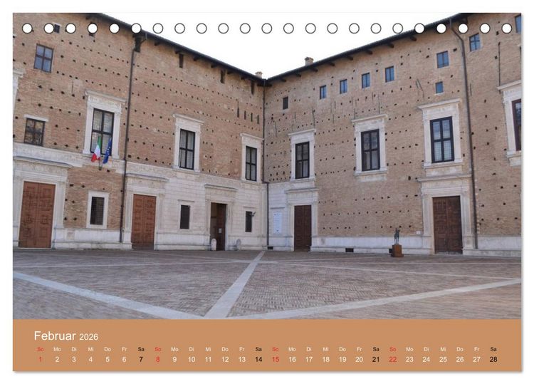 Produktbild: Urbino - Ein Spaziergang durch die Renaissance-Stadt in den Marken (Tischkalender 2026 DIN A5 quer), CALVENDO Monatskalender