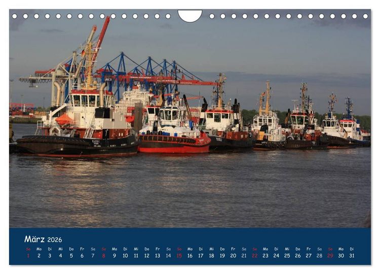 Produktbild: Schlepper im Hamburger Hafen (Wandkalender 2026 DIN A4 quer), CALVENDO Monatskalender