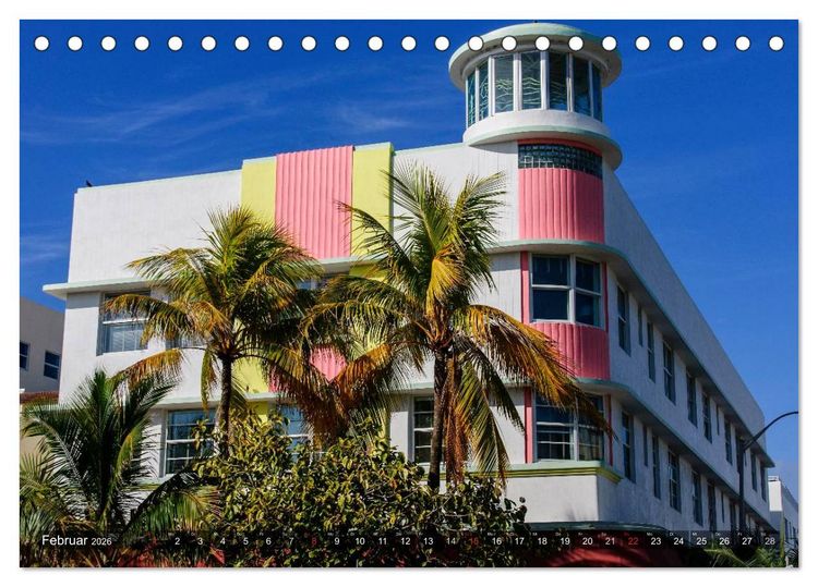 Produktbild: Miami South Beach (Tischkalender 2026 DIN A5 quer), CALVENDO Monatskalender