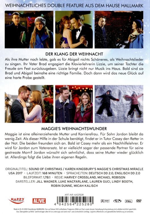Produktbild: Karen Kingsbury: Maggie&rsquo;s Weihnachtswunder & Der Klang der Weihnacht [2 DVDs]