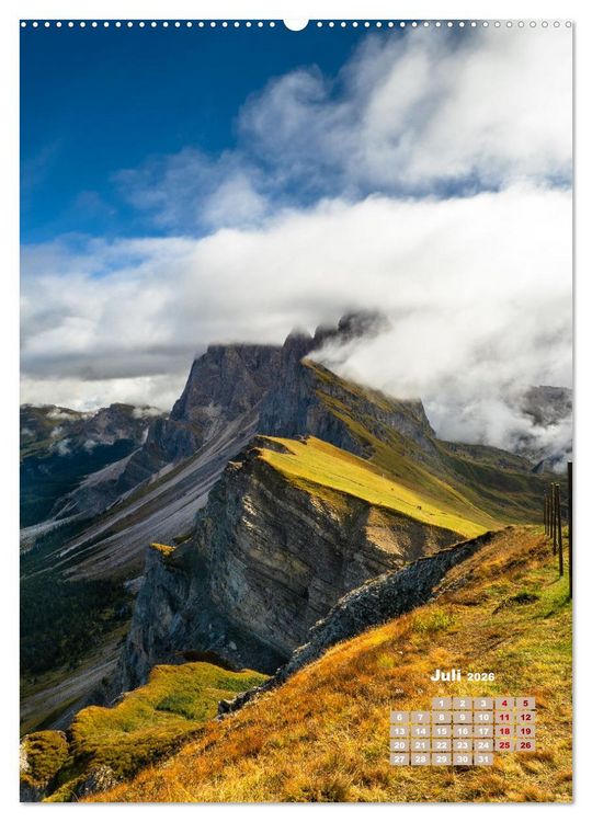 Produktbild: Dolomiten, ein Meer aus Bergen by VogtArt (Wandkalender 2026 DIN A2 hoch), CALVENDO Monatskalender
