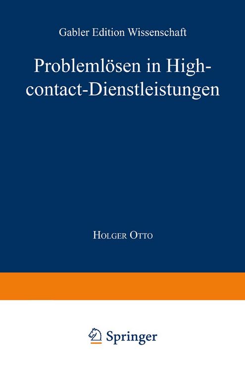 Produktbild: Probleml&ouml;sen in High-contact-Dienstleistungen