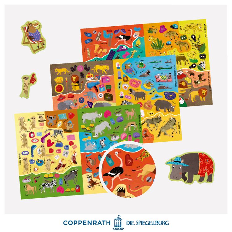 Produktbild: Wimmel-Stickerwelt: Wilde Tiere