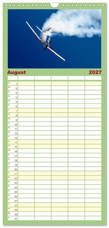 Produktbild: Familienplaner 2027 - Milit&auml;rflieger mit 5 Spalten (Wandkalender, 21 x 45 cm) CALVENDO