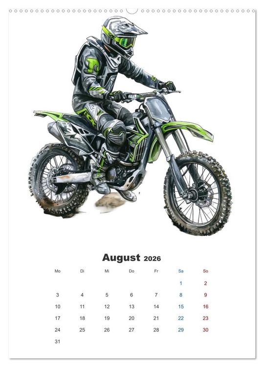 Produktbild: Zweirad Extrem (Wandkalender 2026 DIN A2 hoch), CALVENDO Monatskalender