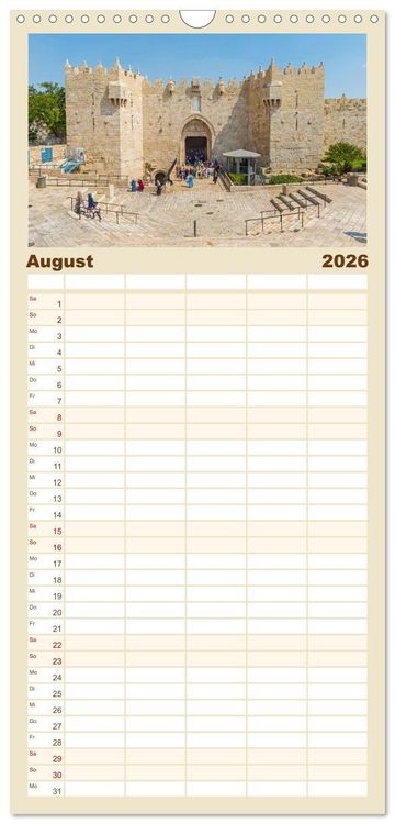 Produktbild: Familienplaner 2026 - Zwischen Tradition und Moderne: Israel mit 5 Spalten (Wandkalender, 21 x 45 cm) CALVENDO