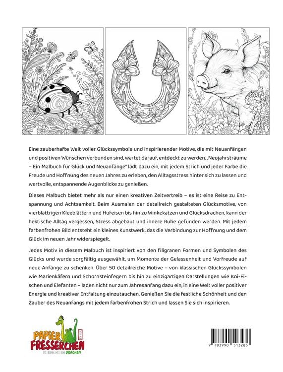 Produktbild: Neujahrstr&auml;ume - Ein Malbuch f&uuml;r Gl&uuml;ck und Neuanf&auml;nge