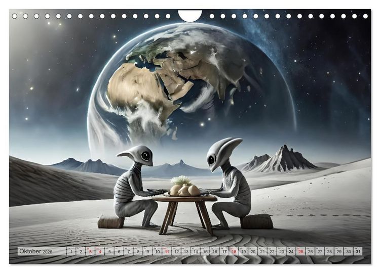 Produktbild: Aliens auf Tour (Wandkalender 2026 DIN A4 quer), CALVENDO Monatskalender