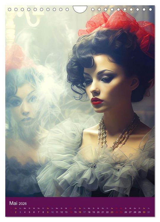 Produktbild: Burlesque T&auml;nzerinnen - Verf&uuml;hrerischer Tanz (Wandkalender 2026 DIN A4 hoch), CALVENDO Monatskalender
