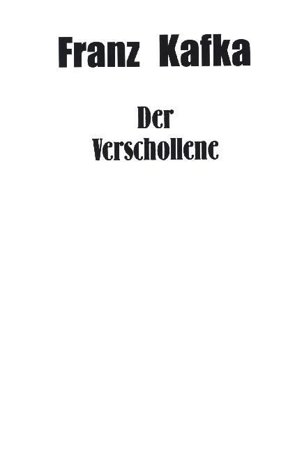 Produktbild: Kafka, F: Verschollene