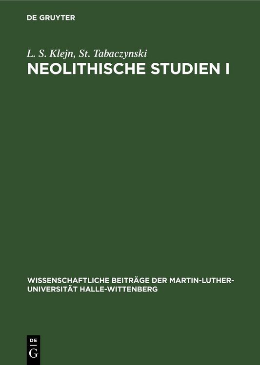 Produktbild: Neolithische Studien I