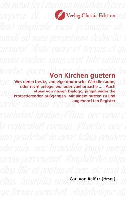 Produktbild: Von Kirchen guetern