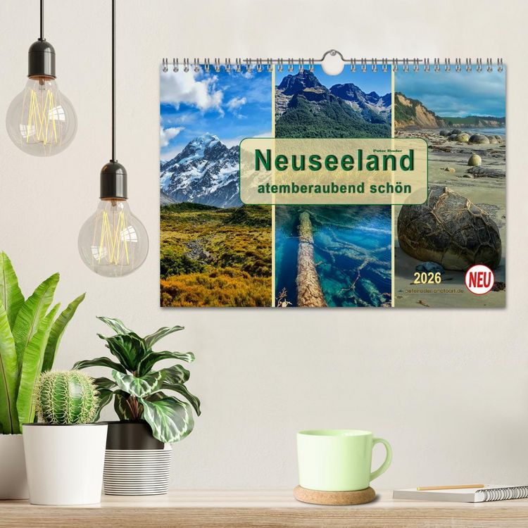 Produktbild: Neuseeland - atemberaubend sch&ouml;n (Wandkalender 2026 DIN A4 quer), CALVENDO Monatskalender