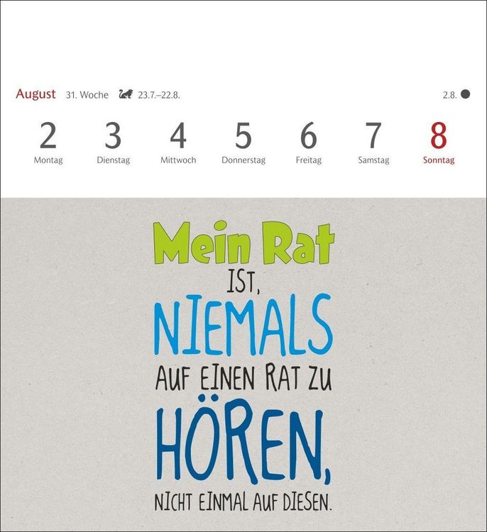 Produktbild: Typo-Spr&uuml;che-Kalender Postkartenkalender 2027 - Wochenkalender mit 53 Postkarten