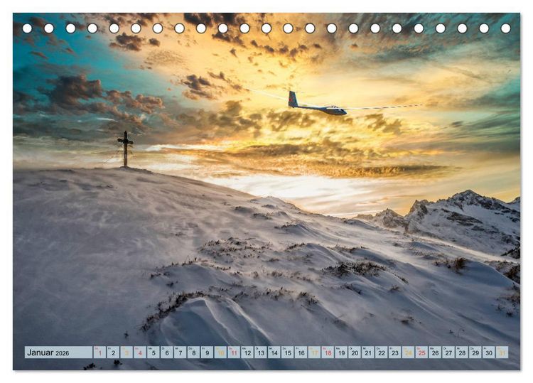 Produktbild: Segelflug, ein St&uuml;ck Freiheit (Tischkalender 2026 DIN A5 quer), CALVENDO Monatskalender