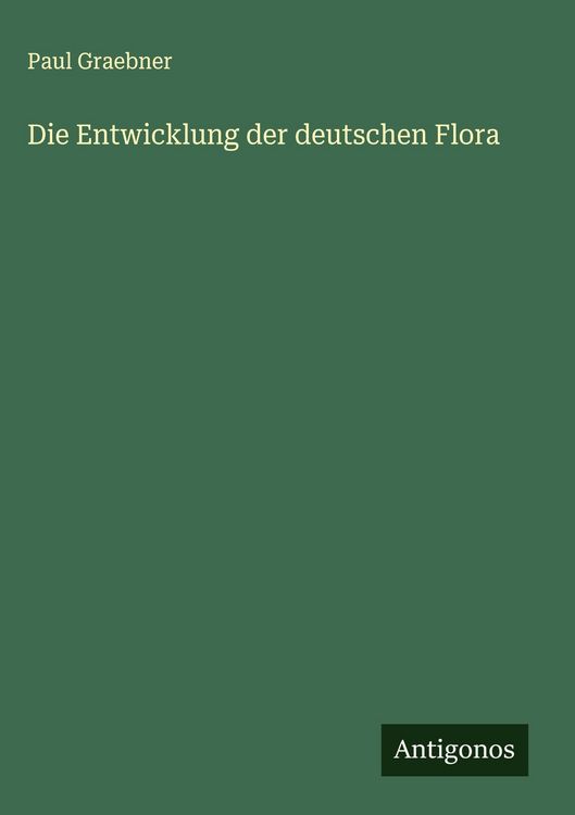 Produktbild: Die Entwicklung der deutschen Flora