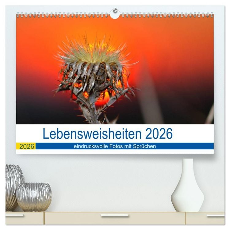 Produktbild: Lebensweisheiten 2026 (hochwertiger Premium Wandkalender 2026 DIN A2 quer), Kunstdruck in Hochglanz