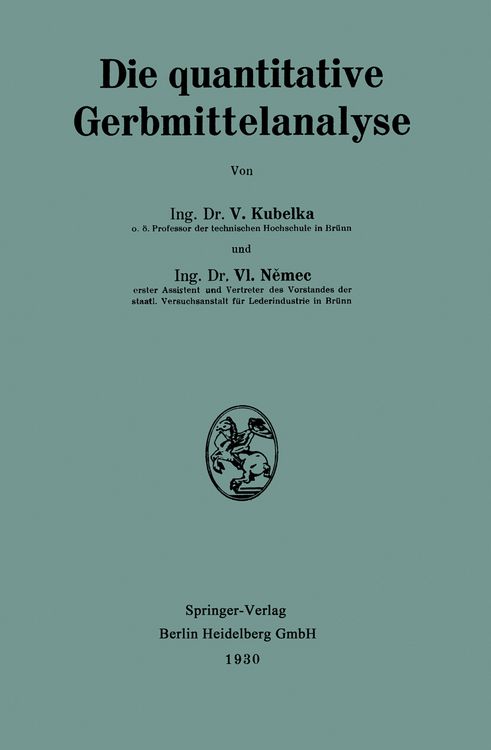 Produktbild: Die quantitative Gerbmittelanalyse