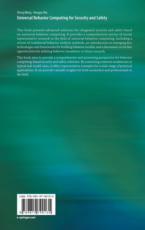 Produktbild: Universal Behavior Computing for Security and Safety