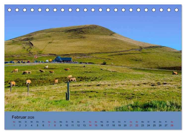 Produktbild: Naturparadies Auvergne (Tischkalender 2026 DIN A5 quer), CALVENDO Monatskalender