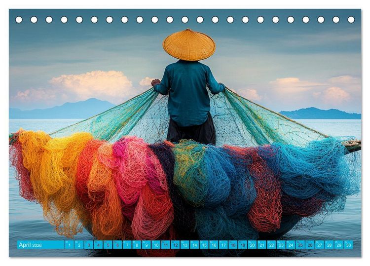 Produktbild: Netzpoesie: Ein Jahr in Farben (Tischkalender 2026 DIN A5 quer), CALVENDO Monatskalender