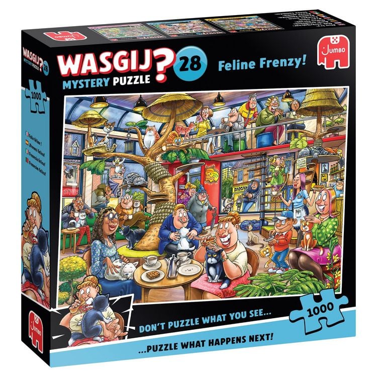 Produktbild: Wasgij Mystery 28 - Feline Frenzy - Puzzle 1000 Teile