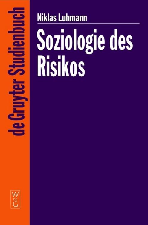 Produktbild: Soziologie des Risikos