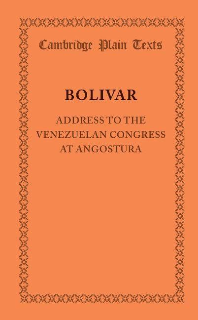 Produktbild: Address to the Venezuelan Congress at Angostura