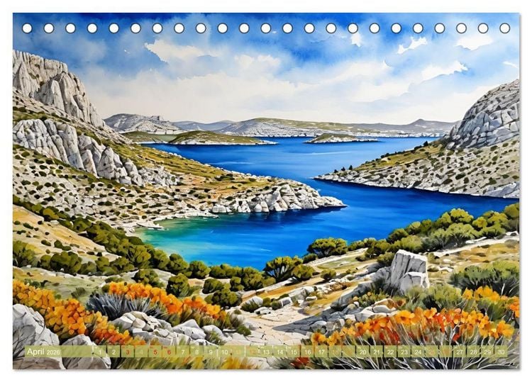 Produktbild: Urlaubsparadies Kroatien (Tischkalender 2026 DIN A5 quer), CALVENDO Monatskalender