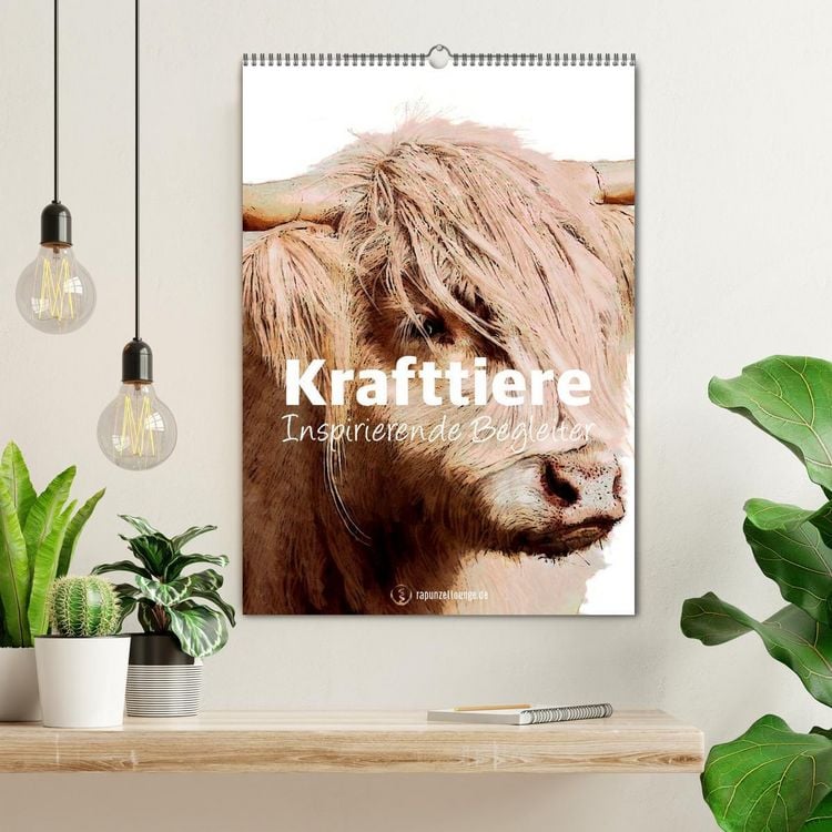 Produktbild: Krafttiere - Inspirierende Begleiter voller Magie und Seele (Wandkalender 2026 DIN A2 hoch), CALVENDO Monatskalender
