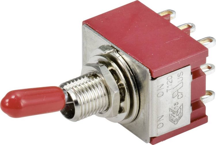 Produktbild: TRU COMPONENTS TC-9354008 Wippschalter 250 V/AC 3A 3 x Ein/Ein rastend 1St.