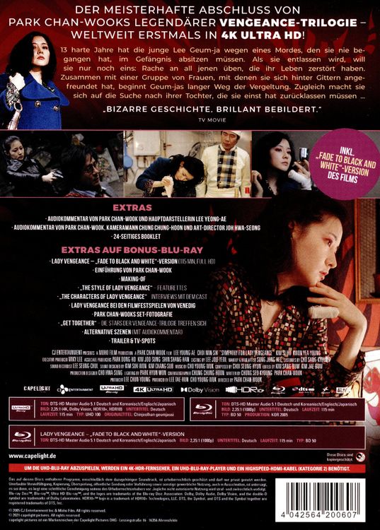 Produktbild: Lady Vengeance - 3-Disc Limited Collector's Edition im Mediabook (4K Ultra HD) (+ Blu-Ray 2D) (+ Bonus-Blu-Ray)