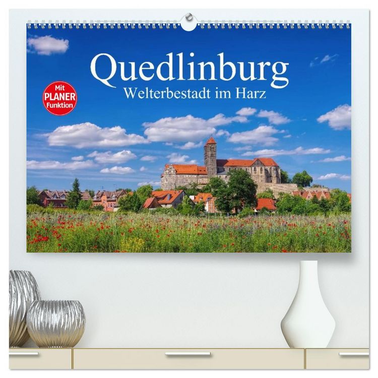 Produktbild: Quedlinburg - Welterbestadt im Harz (hochwertiger Premium Wandkalender 2026 DIN A2 quer), Kunstdruck in Hochglanz