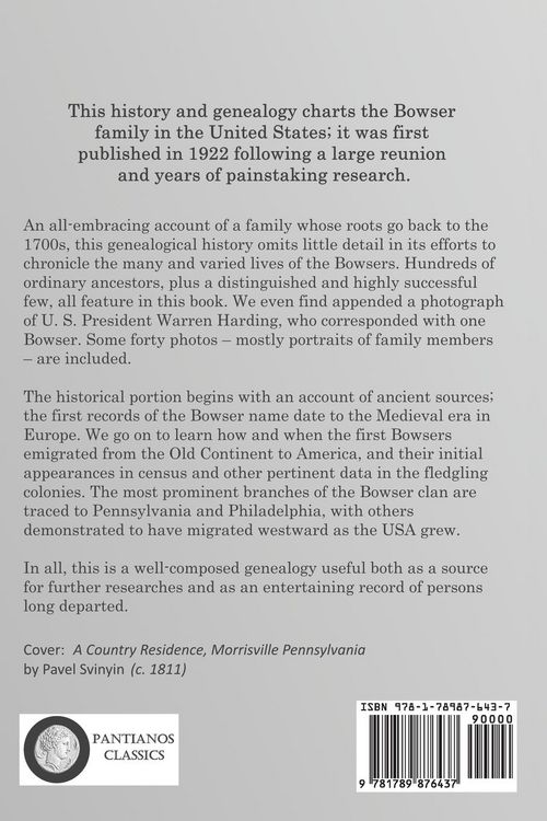 Produktbild: The Bowser Family History