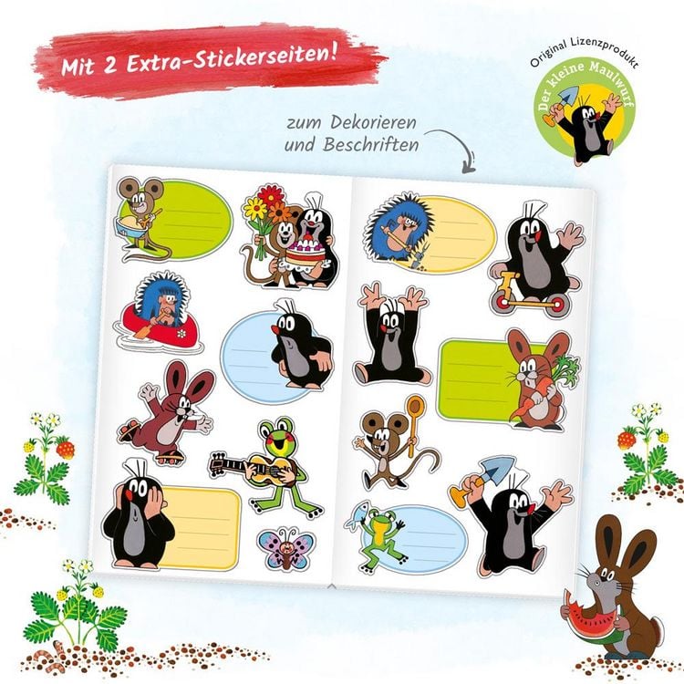 Produktbild: Tr&ouml;tsch Der kleine Maulwurf Ausmalbuch mit Stickern