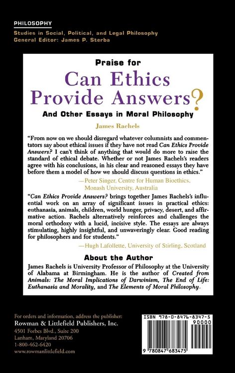 Produktbild: Can Ethics Provide Answers?