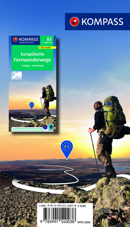 Produktbild: KOMPASS Wander-Tourenkarte Hermannsweg und Eggeweg, Die Hermannsh&ouml;hen 1:50.000