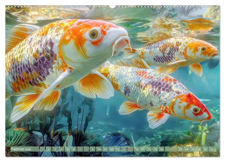 Produktbild: Kois - Ein Juwel unter Fischen (hochwertiger Premium Wandkalender 2026 DIN A2 quer), Kunstdruck in Hochglanz
