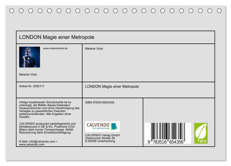 Produktbild: LONDON Magie einer Metropole (Tischkalender 2026 DIN A5 quer), CALVENDO Monatskalender