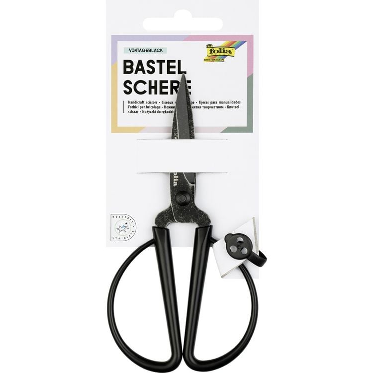 Produktbild: folia Bastelschere vintageblack 14,5cm