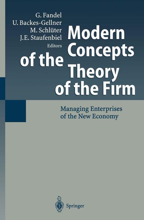 Produktbild: Modern Concepts of the Theory of the Firm