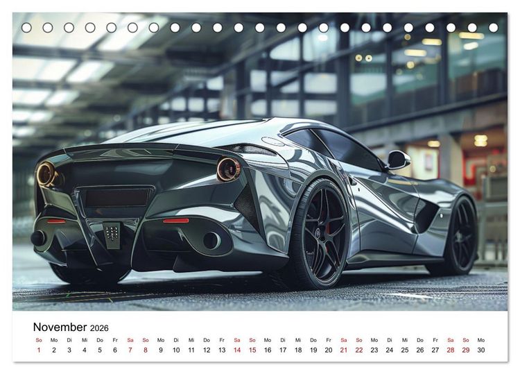 Produktbild: Schnelle Sportwagen (Tischkalender 2026 DIN A5 quer), CALVENDO Monatskalender