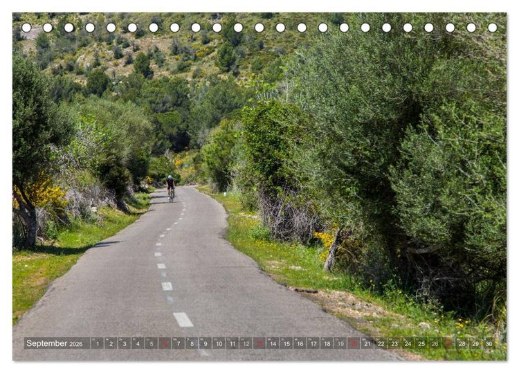 Produktbild: Mallorca: Die sch&ouml;nsten Landschaften f&uuml;r Rennradfahrer (Tischkalender 2026 DIN A5 quer), CALVENDO Monatskalender
