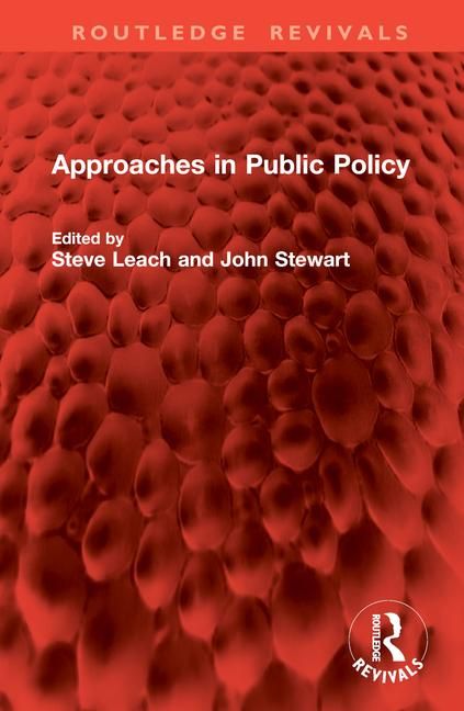 Produktbild: Approaches in Public Policy